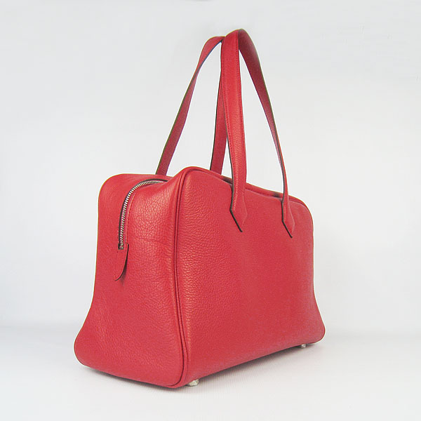 Best Replica Hermes Victoria Cowskin Leather Bags 2010 Red H2802 - Click Image to Close